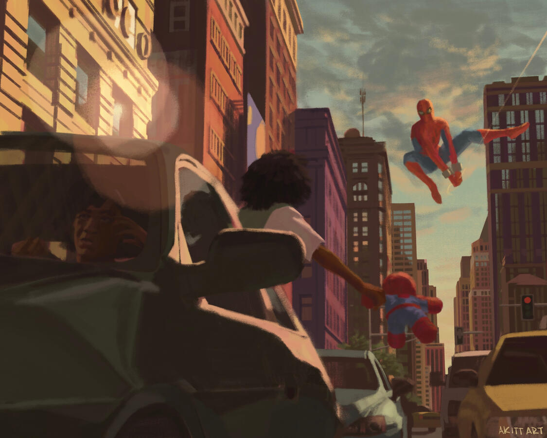 Spider-Man and a Spider-Fan